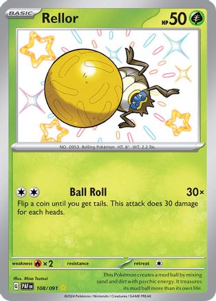 Rellor (108/091) [SV Paldean Fates] Holofoil - Shiny Rare