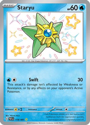 Staryu (118/091) [SV Paldean Fates] Holofoil - Shiny Rare