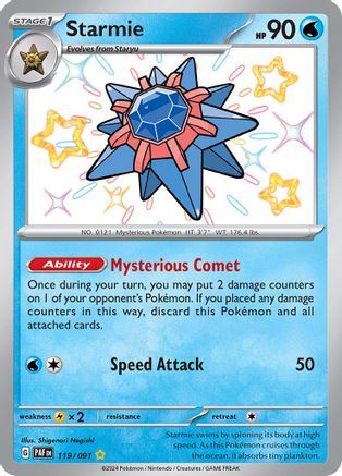 Starmie (119/091) [SV Paldean Fates] Holofoil - Shiny Rare