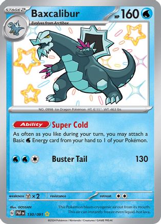 Baxcalibur (130/091) [SV Paldean Fates] Holofoil - Shiny Rare