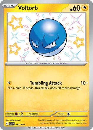 Voltorb (133/091) [SV Paldean Fates] Holofoil - Shiny Rare
