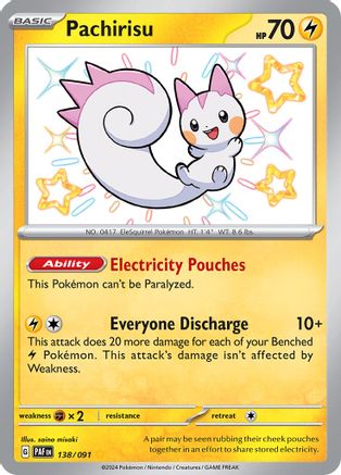 Pachirisu (138/091) [SV Paldean Fates] Holofoil - Shiny Rare