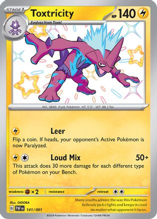 Toxtricity (141/091) [SV Paldean Fates] Holofoil - Shiny Rare