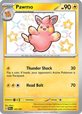 Pawmo (143/091) [SV Paldean Fates] Holofoil - Shiny Rare