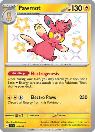 Pawmot (144/091) [SV Paldean Fates] Holofoil - Shiny Rare