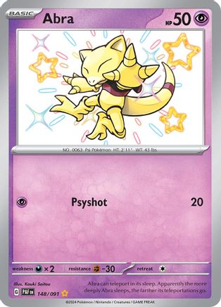 Abra (148/091) [SV Paldean Fates] Holofoil - Shiny Rare