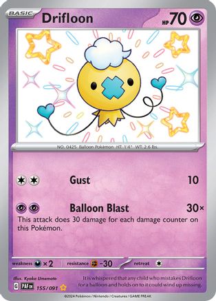 Drifloon (155/091) [SV Paldean Fates] Holofoil - Shiny Rare