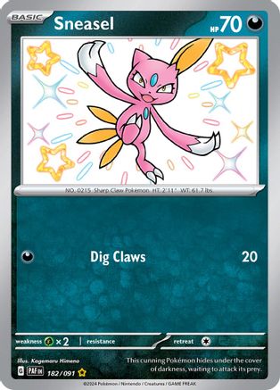 Sneasel (182/091) [SV Paldean Fates] Holofoil - Shiny Rare