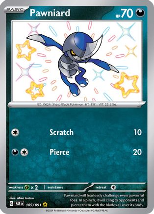 Pawniard (185/091) [SV Paldean Fates] Holofoil - Shiny Rare