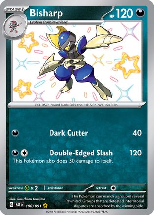 Bisharp (186/091) [SV Paldean Fates] Holofoil - Shiny Rare