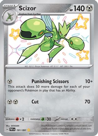 Scizor (191/091) [SV Paldean Fates] Holofoil - Shiny Rare
