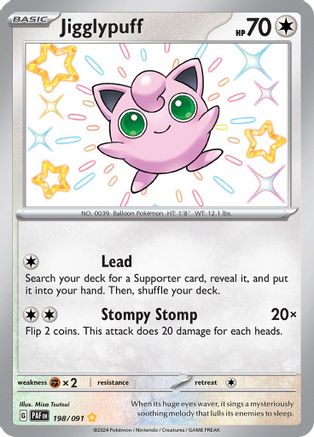Jigglypuff (198/091) [SV Paldean Fates] Holofoil - Shiny Rare
