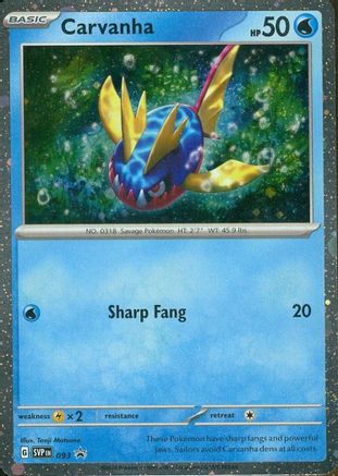 Carvanha (093) [SV Scarlet & Violet Promo Cards] Holofoil - Promo