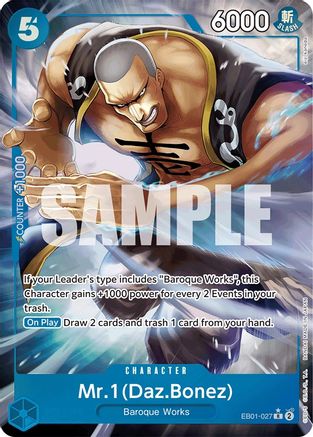 Mr. 1 (Daz.Bonez) (Alternate Art) (EB01-027) - Extra Booster: Memorial Collection Foil