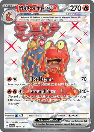 Magcargo ex (191/167) [SV06 Twilight Masquerade] Holofoil - Ultra Rare