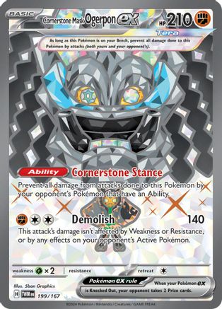 Cornerstone Mask Ogerpon ex (199/167) [SV06 Twilight Masquerade] Holofoil - Ultra Rare