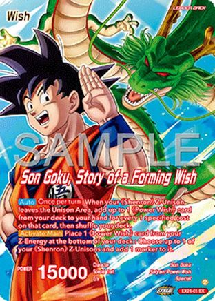 Son Goku // Son Goku, Story of a forming Wish (EX24-01) - Expansion Deck Box Set 24 Premium 7th Anniversary Box 2024 Foil