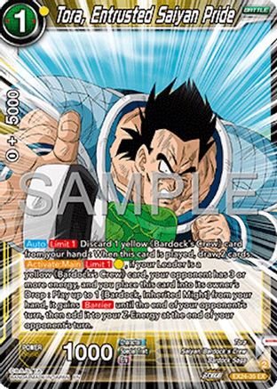 Tora, Entrusted Saiyan Pride (EX24-35) - Expansion Deck Box Set 24 Premium 7th Anniversary Box 2024 Foil