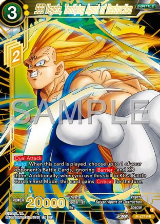 SS3 Vegeta, Terrifying Agent of Destruction (Reprint) (P-477) - Expansion Deck Box Set 24 Premium 7th Anniversary Box 2024 Foil