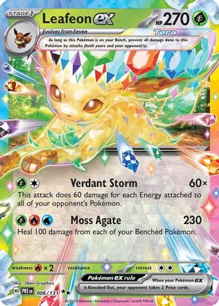 Leafeon ex (006/131) [SV Prismatic Evolutions] Holofoil - Double Rare