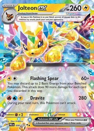 Jolteon ex (030/131) [SV Prismatic Evolutions] Holofoil - Double Rare