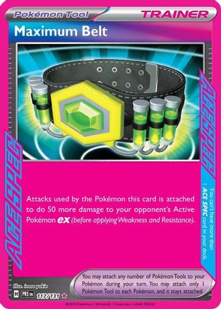 Maximum Belt (117) [SV Prismatic Evolutions] Holofoil - ACE SPEC Rare