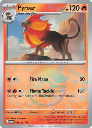 Pyroar (Poke Ball Pattern) (016) [SV Prismatic Evolutions] Holofoil - Uncommon