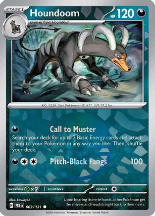 Houndoom (Poke Ball Pattern) (063) [SV Prismatic Evolutions] Holofoil - Common