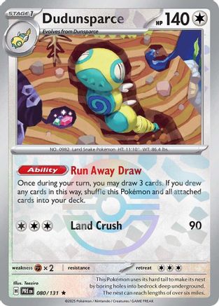 Dudunsparce (Poke Ball Pattern) (080) [SV Prismatic Evolutions] Holofoil - Rare