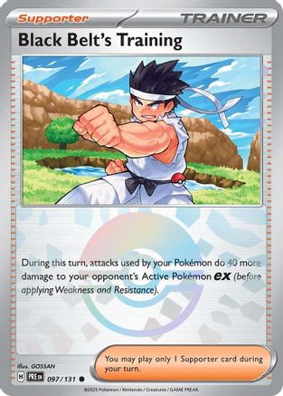 Black Belt's Training (Poke Ball Pattern) (097/131) [SV Prismatic Evolutions] Holofoil - Common