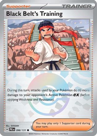 Black Belt's Training (Poke Ball Pattern) (098/131) [SV Prismatic Evolutions] Holofoil - Common