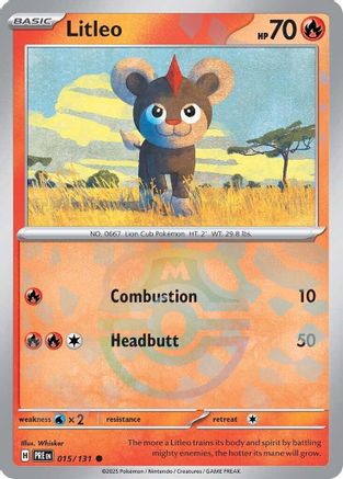 Litleo (Master Ball Pattern) (015) [SV Prismatic Evolutions] Holofoil - Common