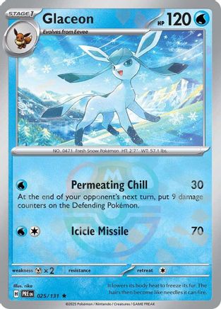 Glaceon (Master Ball Pattern) (025) [SV Prismatic Evolutions] Holofoil - Rare