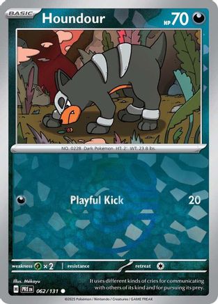 Houndour (Master Ball Pattern) (062) [SV Prismatic Evolutions] Holofoil - Common