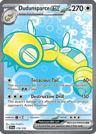Dudunsparce ex (178/159) [SV09 Journey Together] Holofoil - Ultra Rare