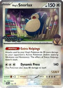 Hop's Snorlax (Prerelease) [Staff] (184) [SV Scarlet & Violet Promo Cards] Holofoil - Promo