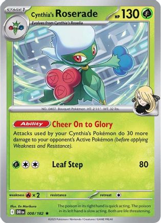 Cynthia's Roserade (008) [SV10 Destined Rivals] Reverse Holofoil - Rare