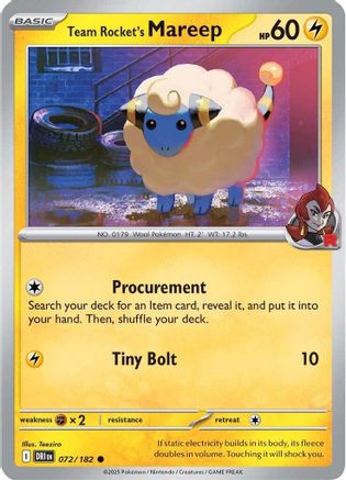 Team Rocket's Mareep (072) [SV10 Destined Rivals] Reverse Holofoil - Common