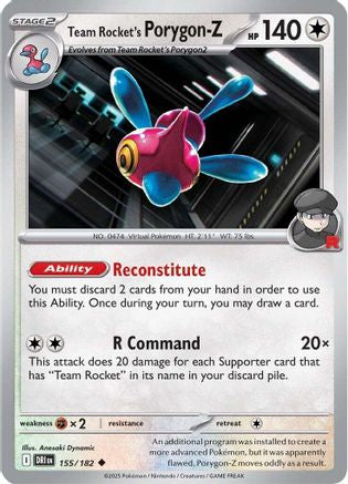 Team Rocket's Porygon-Z (155) [SV10 Destined Rivals] Reverse Holofoil - Uncommon