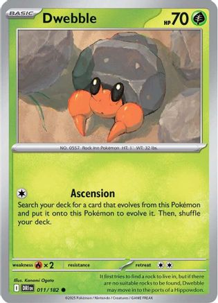 Dwebble (011) [SV10 Destined Rivals] Reverse Holofoil - Common