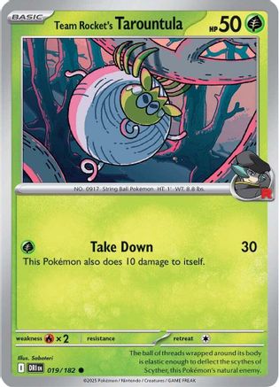 Team Rocket's Tarountula (019) [SV10 Destined Rivals] Reverse Holofoil - Common