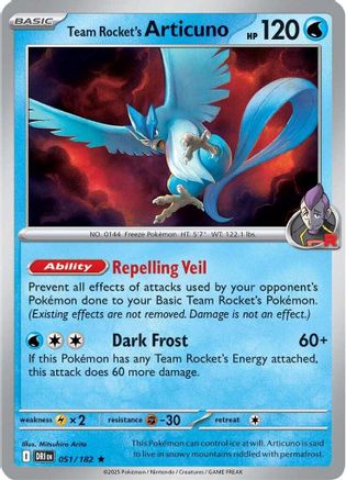 Team Rocket's Articuno (051) [SV10 Destined Rivals] Reverse Holofoil - Rare