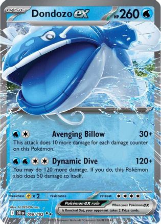 Dondozo ex (066/182) [SV10 Destined Rivals] Holofoil - Double Rare