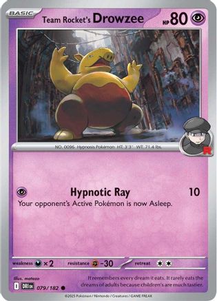 Team Rocket's Drowzee (079) [SV10 Destined Rivals] Reverse Holofoil - Common