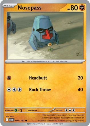 Nosepass (097) [SV10 Destined Rivals] Reverse Holofoil - Common