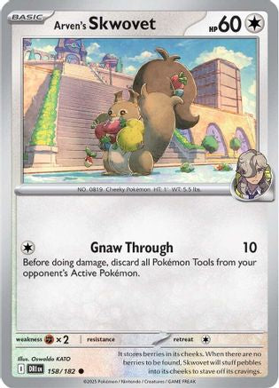 Arven's Skwovet (158) [SV10 Destined Rivals] Reverse Holofoil - Common