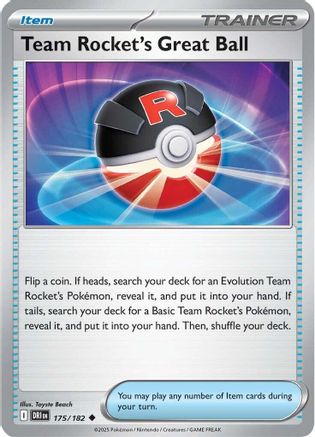 Team Rocket's Great Ball (175) [SV10 Destined Rivals] Reverse Holofoil - Uncommon