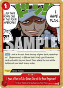 I Have a Plan to Take Down One of the Four Emperors!! (OP14-019) - The Azure Sea's Seven Release Event Cards