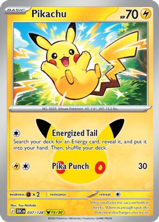 Pikachu (037/128) [ME 30th Celebration] Holofoil - Pikachu Rare