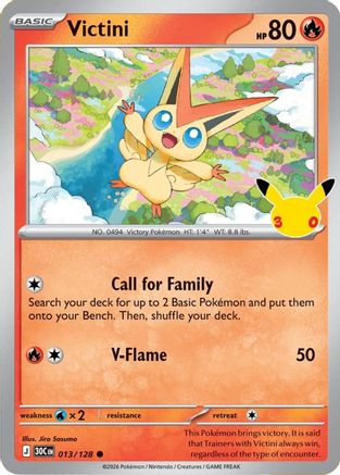 Victini (013/128) [ME 30th Celebration] Holofoil - Common
